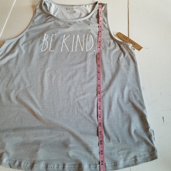 NWT Rae Dunn Racerback Tank Short 2 Pc Set Gray Pink Size Large - Picture 5 of 10